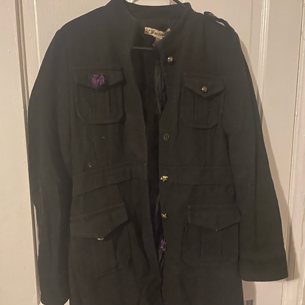 Forever women's L black coat